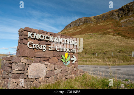 Die geologische Crag Schild am Knockan in Wester Ross. Schottland.   SCO 8563 Stockfoto