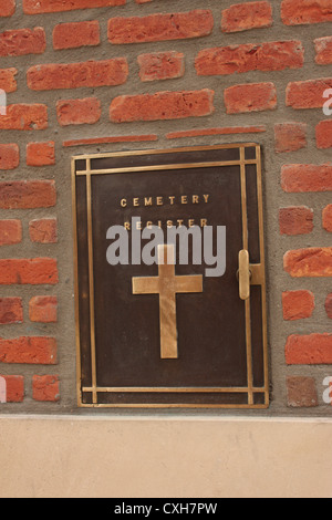 Register Locker Kemmel Chateau Militärfriedhof Kemmel Belgien Stockfoto