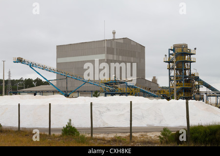 Moderne Salz Raffinerie Maschinen Details in Portugal Stockfoto