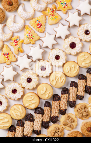 verschiedene Arten von Cookies Stockfoto