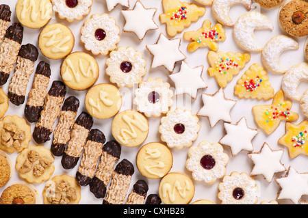 verschiedene Arten von Cookies Stockfoto