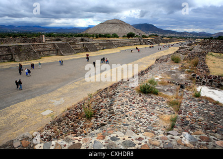 Teotihuacan Pyramiden in der Nähe von Mexiko-Stadt, Mexiko Stockfoto