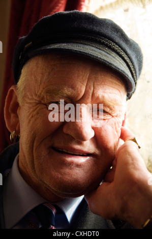 Patsy Dan Mac Ruaíri (Rodgers) König von Tory Island 12km vor der Küste von Donegal Stockfoto