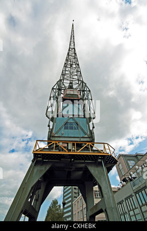 Kranich im Stadtzentrum von Amsterdam in den Niederlanden Stockfoto
