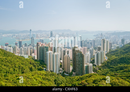 Panorama von Hong kong Stockfoto