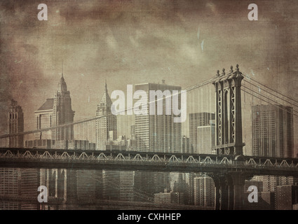 Vintage Grunge Bild von New York city Stockfoto