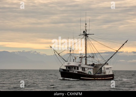 Fischkutter in Juan de Fuca Strait-Victoria, British Columbia, Kanada. Stockfoto