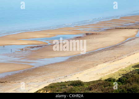 Ruhiger Strand zwischen Cromer und Overstrand Norfolk England Stockfoto