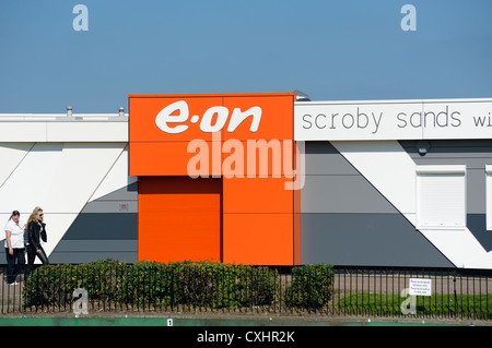 Scroby Sands wind-Bauernhof Besucher Zentrum great Yarmouth Norfolk England uk Stockfoto