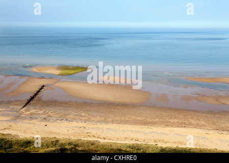 Ruhiger Strand zwischen Cromer und Overstrand Norfolk England Stockfoto