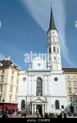 St. Michael Kirche, eine römisch-katholische Kirche in Wien, Österreich. Stockfoto