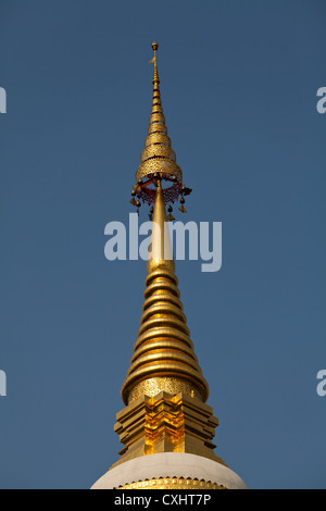 Oben ein Chedi in Chiang Mai in Thailand Stockfoto