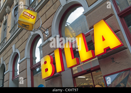 BILLA Supermarkt in Wien, Österreich. Stockfoto