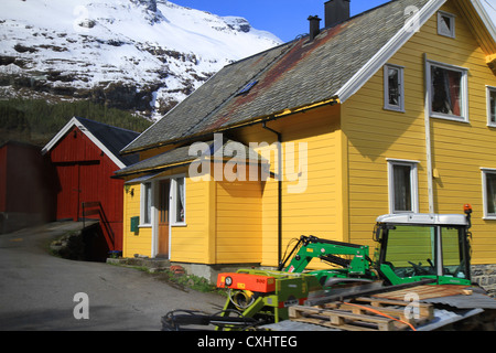 Schöne Geiranger in den norwegischen Fjorden. Stockfoto