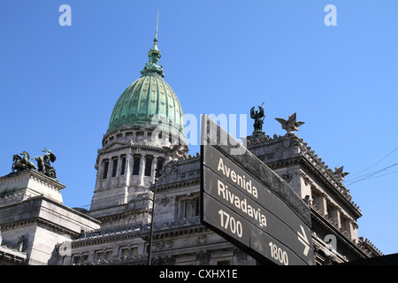 Das Kongressgebäude in Buenos Aires, Argentinien. Stockfoto