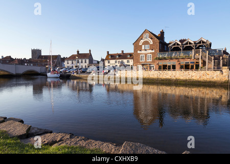 Wareham Kai Dorset England auf dem Fluß Frome. Stockfoto