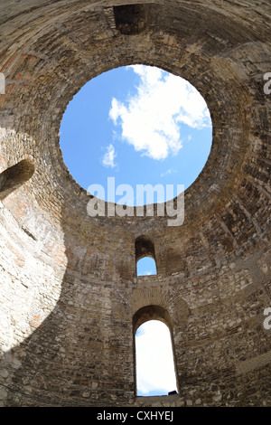 Der kreisförmige Vestibül des Diokletian-Palast, Old Town, Split, Split-Dalmatien, Kroatien Stockfoto