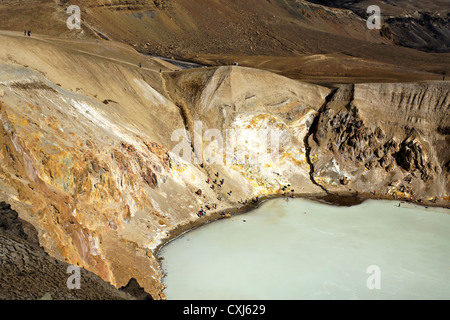 Viti geothermische See in der Nähe von Caldera Askja. Zentralen Hochland. Island, Europa Stockfoto