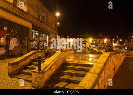 Stadt von Melrose, Schottland. Abends Blick auf Melrose Stadtzentrum kurz nach einem Regenschauer. Stockfoto