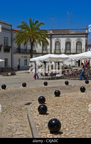 Serpa. Platz der Republik. Baixo Alentejo. Portugal. Europa Stockfoto