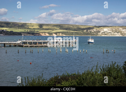Swanage Bay und Pier, Dorset, Großbritannien. England, Europa Stockfoto