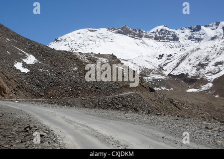 Landschaft in der Nähe von Patseo, Manali-Leh Landstraße, Lahaul und Spiti, Himachal Pradesh, Indien Stockfoto