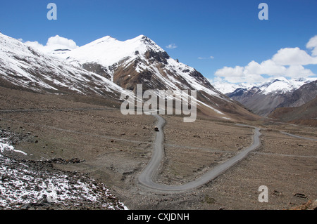 Landschaft in der Nähe von Patseo, Manali-Leh Landstraße, Lahaul und Spiti, Himachal Pradesh, Indien Stockfoto