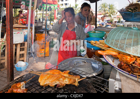 Essen stand, Vientiane, Laos Stockfoto