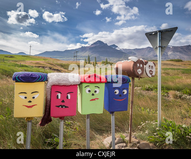 Eingerichteten Postfächer, Nordisland Stockfoto