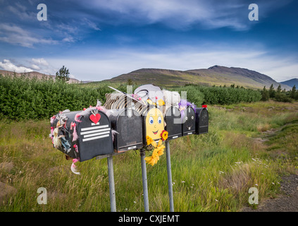 Eingerichteten Postfächer, Nordisland Stockfoto