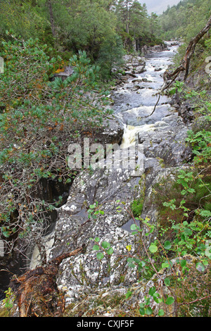 Hund Falls Wasserfall auf dem Fluss Affric Glen Affric schottischen Highlands Scotland UK Stockfoto