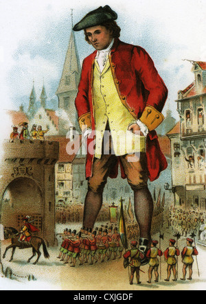 GULLIVERS Reisen Illustration zum Roman von Jonathan Swift erstmals veröffentlicht im Jahre 1726 Stockfoto