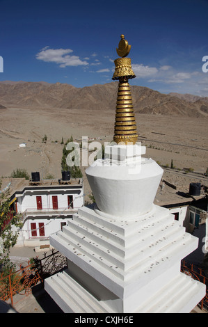 Chorten an Thikse, Manali-Leh Landstraße, Jammu und Kaschmir, Indien Stockfoto