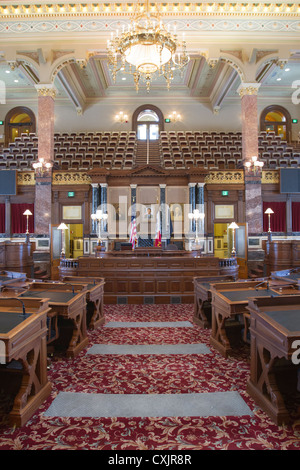 Gang in der Mitte der Senat Kammer in das Iowa State Capitol Building oder Statehouse in Des Moines Stockfoto