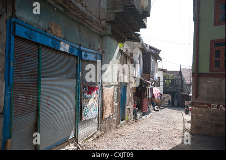 Gasse in der alten Stadt Ankara im Bezirk Zitadelle Stockfoto