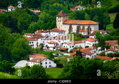 Espelette. Labourd, Pyrénées-Atlantiques, Frankreich. Stockfoto