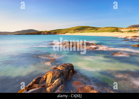 Küste landschaftlich, Ton z. Insel Harris, äußeren Hebriden, Schottland Stockfoto