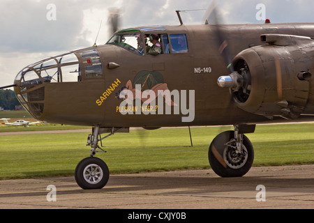 UK Duxford Mitchell B-25 Flugzeuge Stockfoto