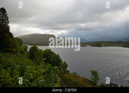 Blick über Loch Awe in Richtung Kilchurn Castle Argyll und Bute Schottland Stockfoto