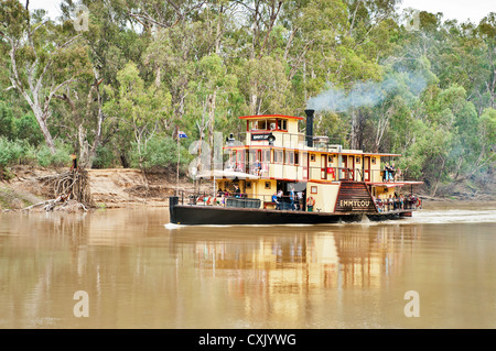 Alten Raddampfer am Murray River. Stockfoto