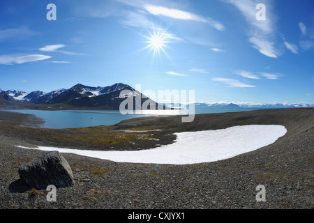 Mushamna, Woodfjorden, Spitzbergen, Svalbard, Norwegen Stockfoto