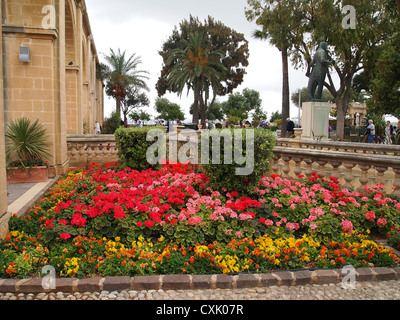 Schöner Park in Valletta auf Malta Insel Stockfoto