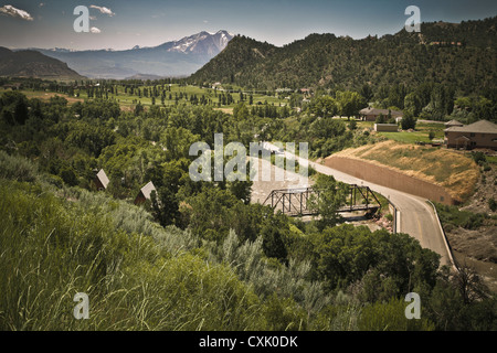 Panoramablick in der Nähe von Mack, Interstate 70, Colorado, USA Stockfoto