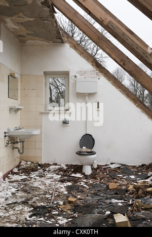 Abriss eines Hauses Stockfoto