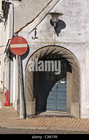Fassade in Aabenraade Stockfoto