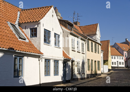 Häuserzeile in Aabenraade Stockfoto
