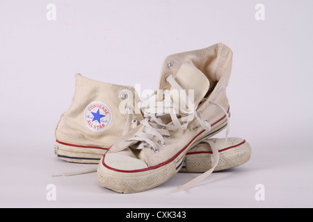 Weiss, Converse, Chuck Taylor High-Top Sneaker Stockfoto