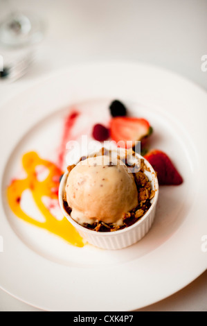 Apple Crisp bei Hochzeit Stockfoto