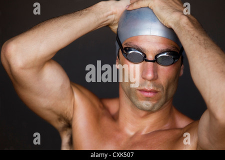 Porträt des Schwimmers Stockfoto