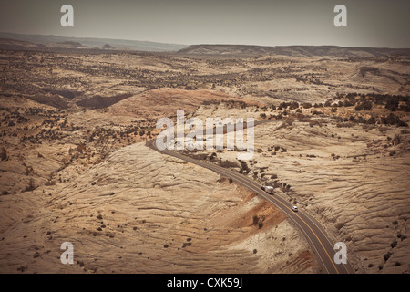 State Route 12 View From Head der Felsen, Garfield County, Utah, USA Stockfoto